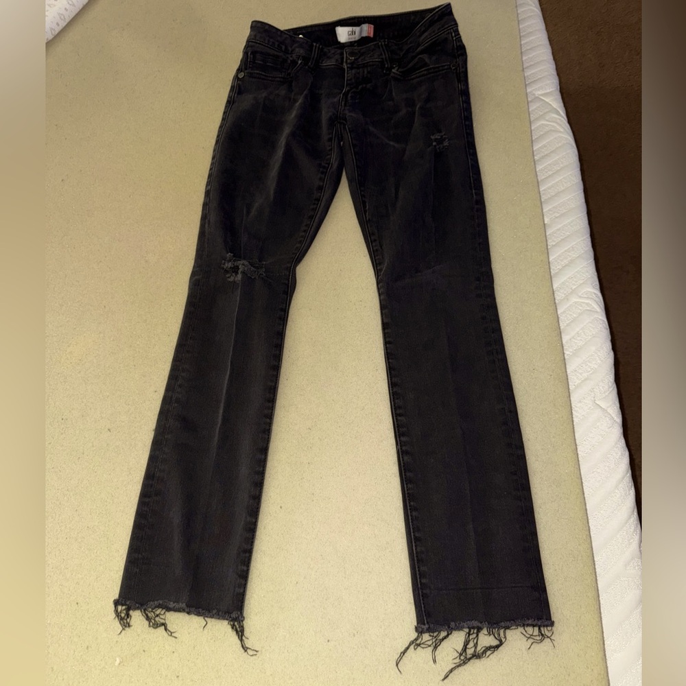 EUC CABI SLIM BOYFRIEND BLACK JEANS SIZE 00